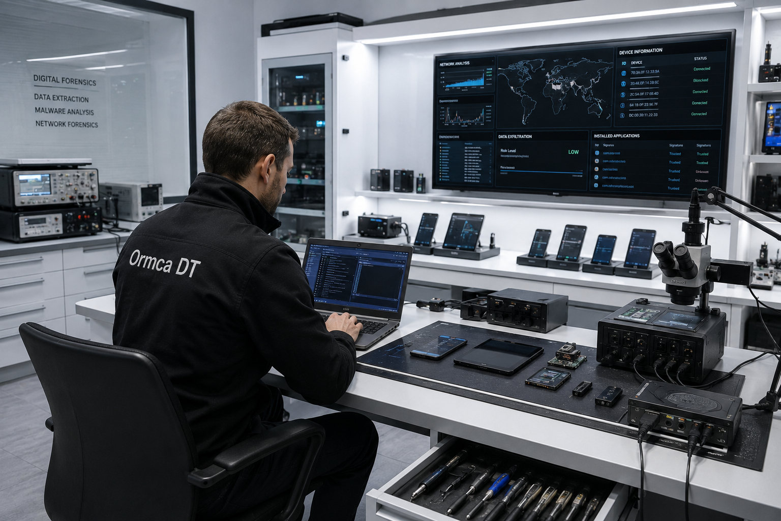 Analisi forense e bonifica elettronica di PC, smartphone e tablet per ricerca spyware e software di intercettazione